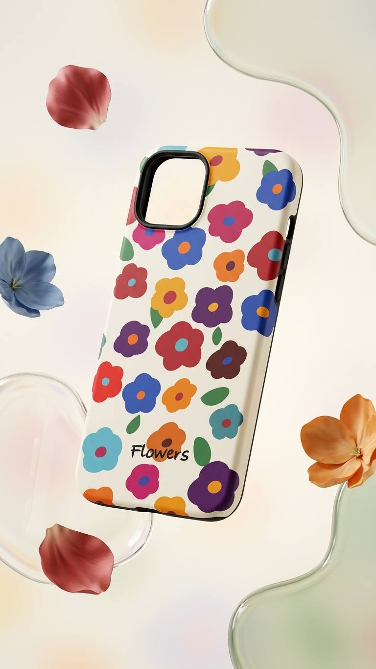 Color Pop Flowers iPhone Case