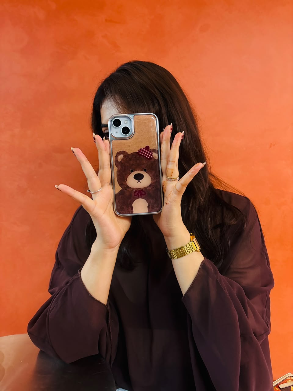 Cute Brown Teddy Bow case