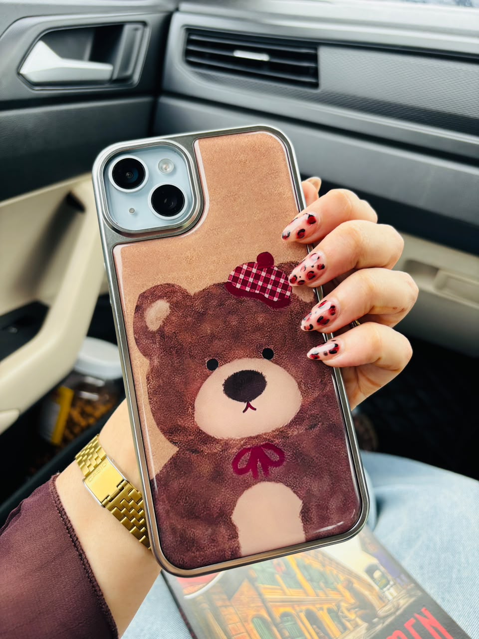 Cute Brown Teddy Bow case