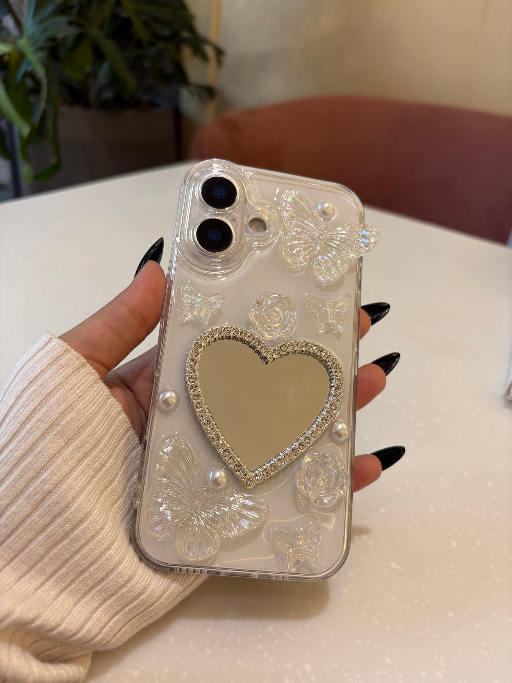 Love Mirror Butterfly iPhone Case – Shock Protection