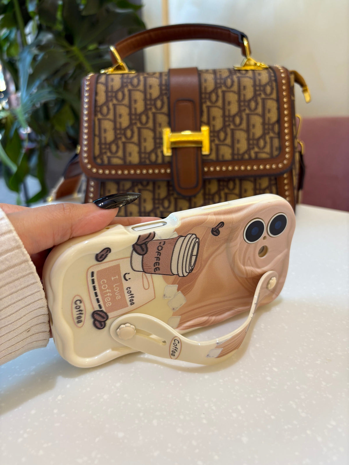 Coffee Holder Premium Silk-Finish Shatterproof iPhone Case
