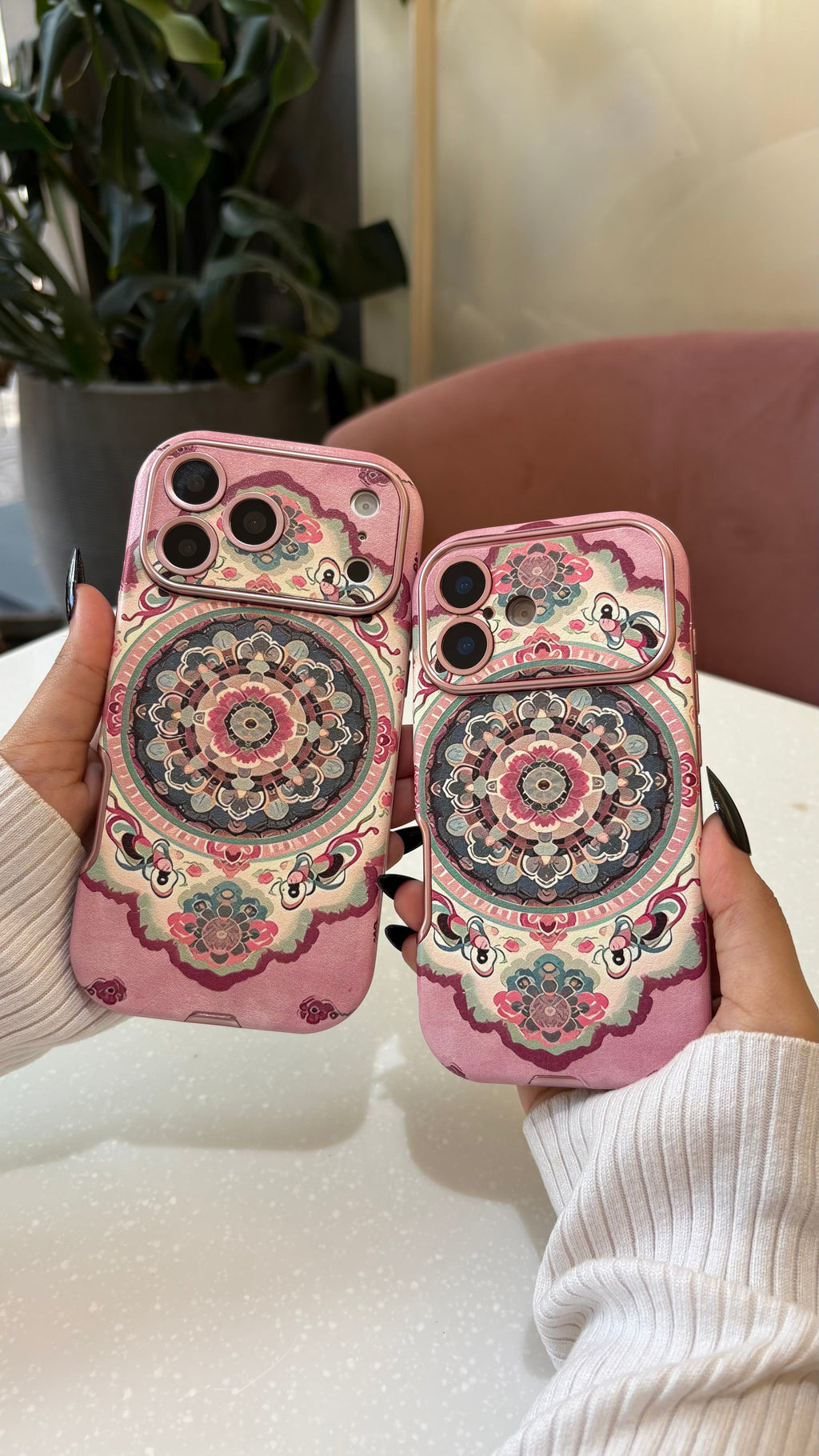 Pink Mandala Art iPhone Case