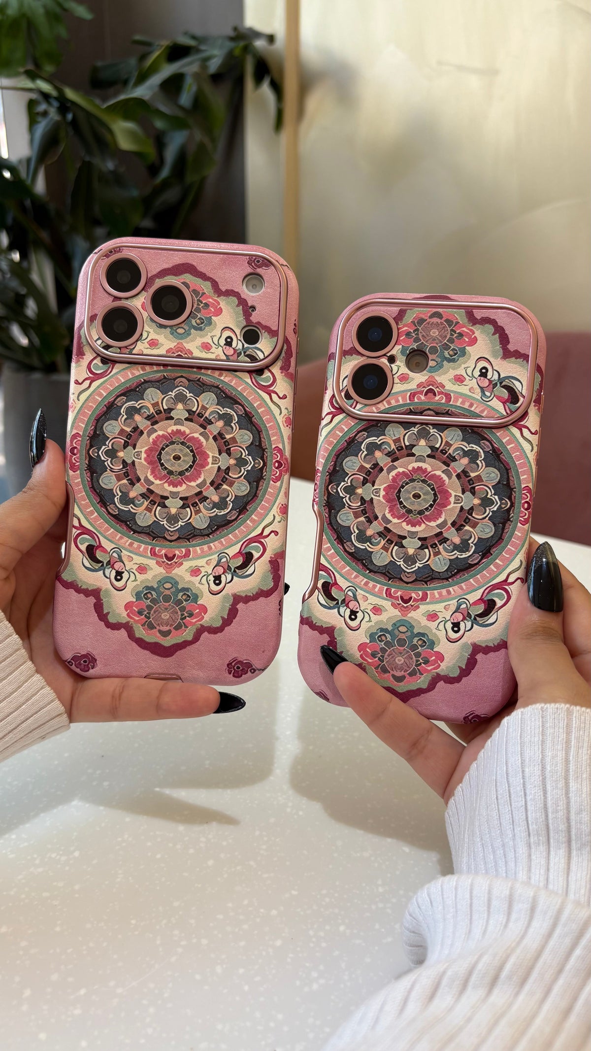 Pink Mandala Art iPhone Case