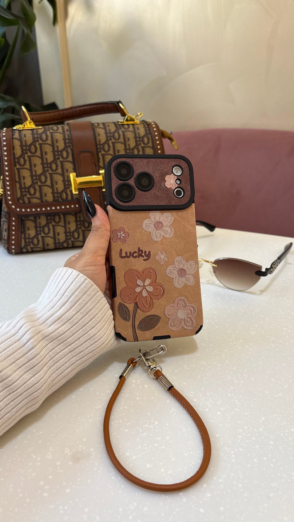 Lucky Floral PU Leather Case