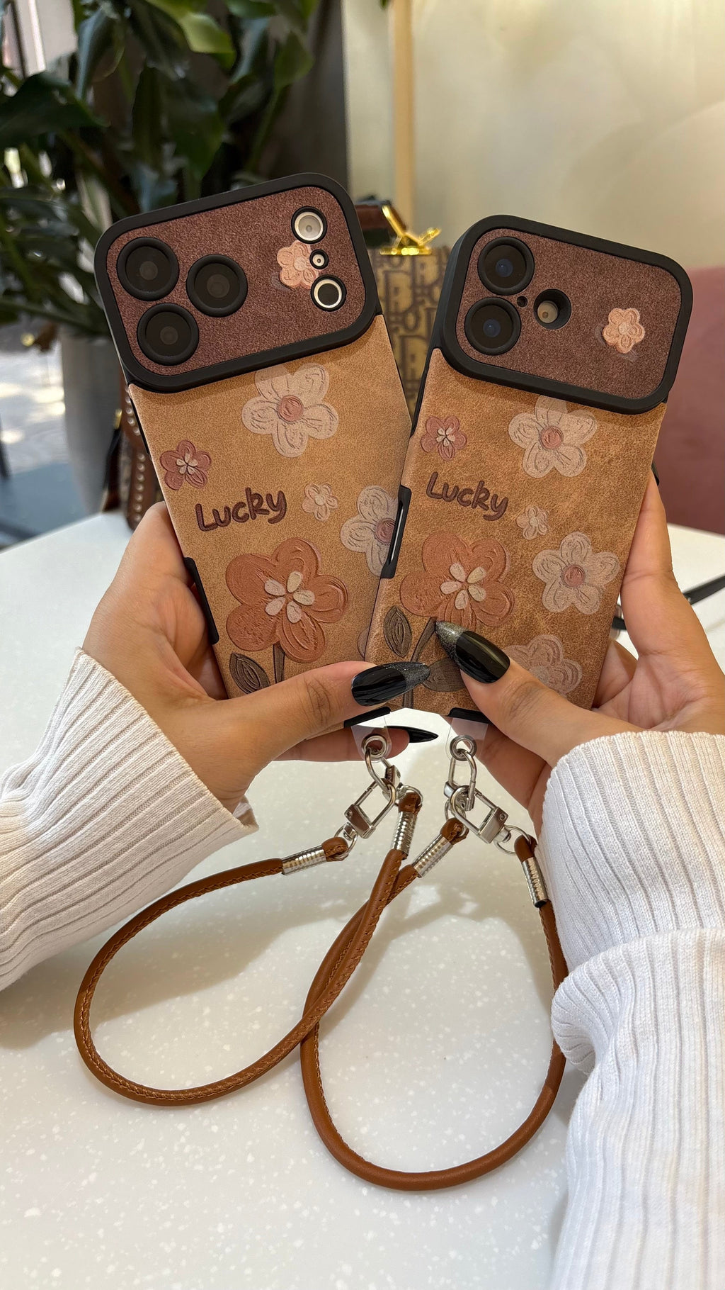 Lucky Floral PU Leather Case