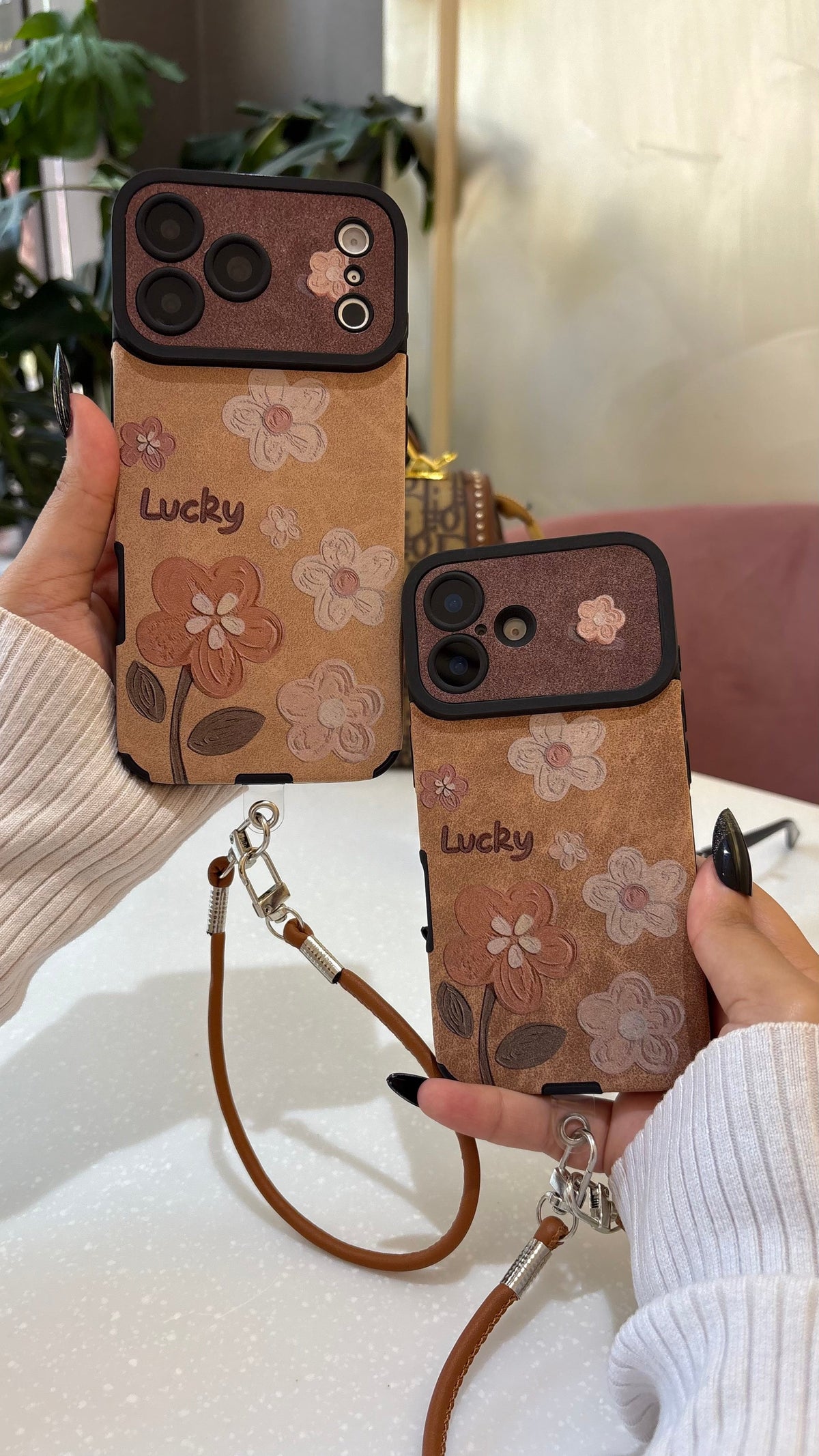 Lucky Floral PU Leather Case