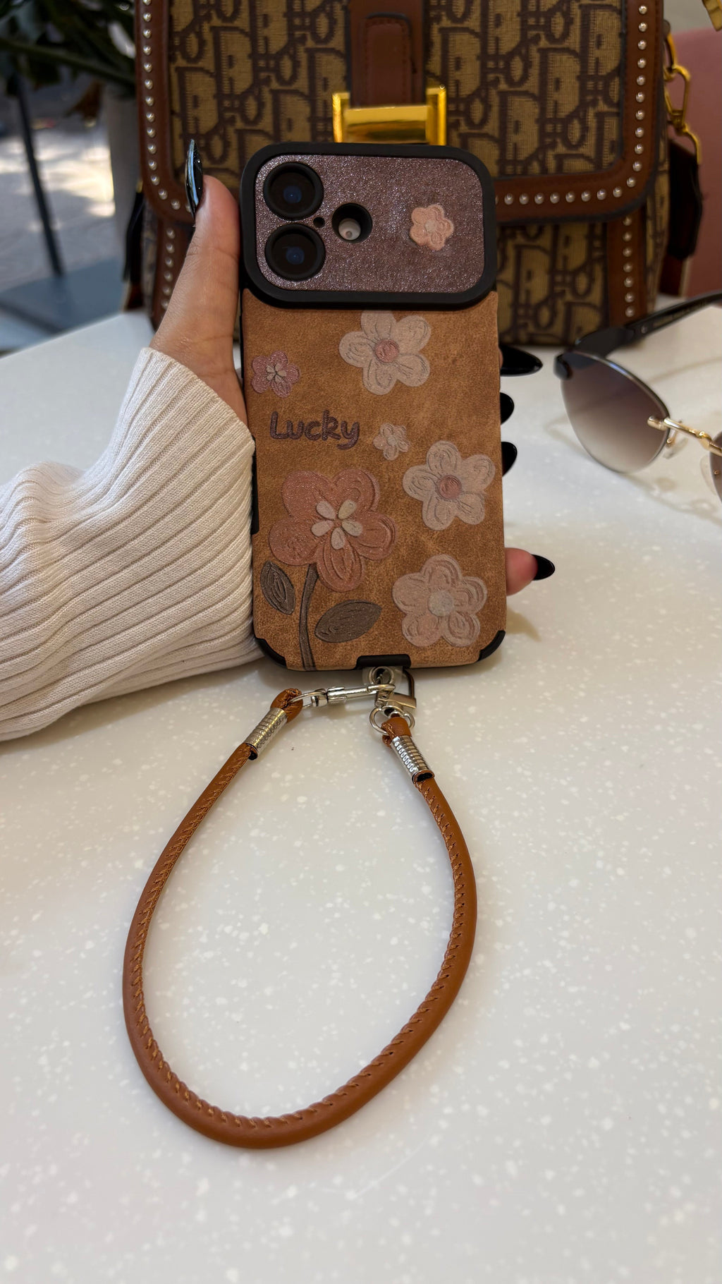 Lucky Floral PU Leather Case