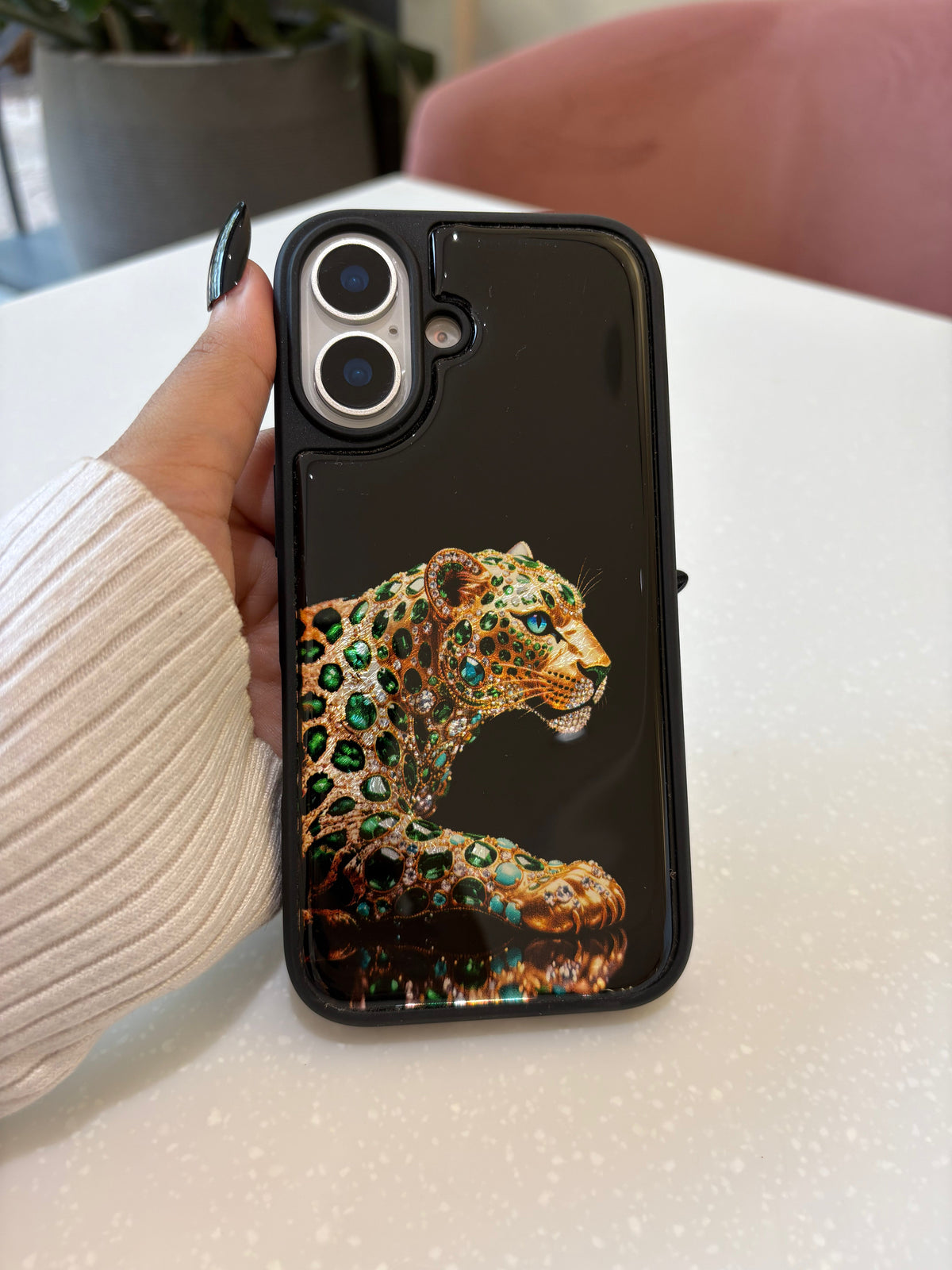 Emerald Leopard iPhone Case