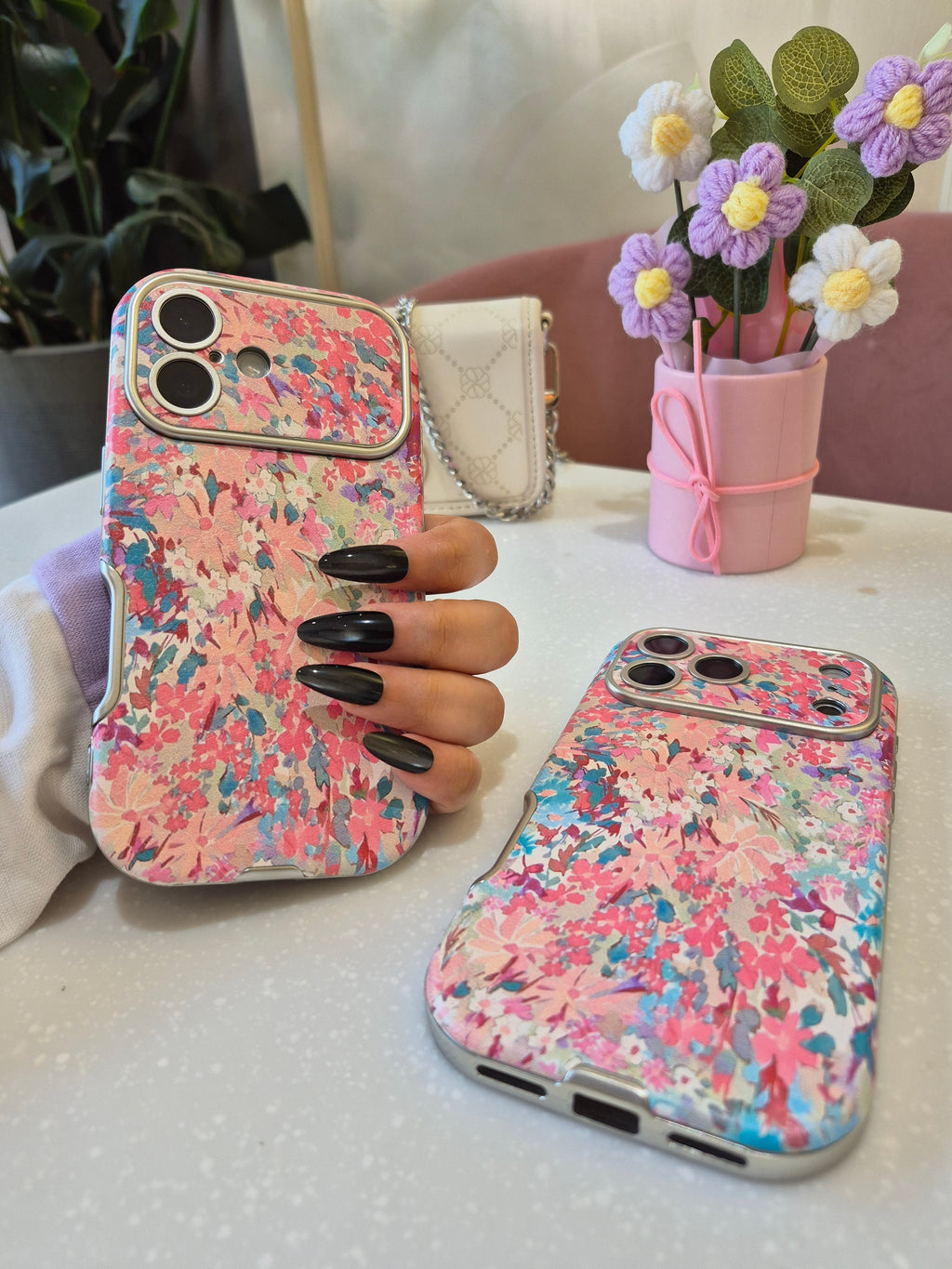 Pink Abstract Art iPhone Case