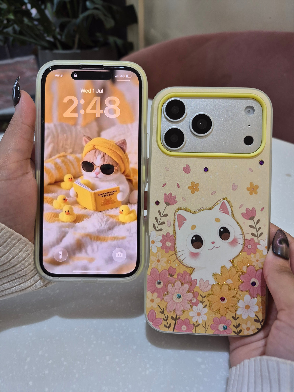 Floral Kitty iPhone Case
