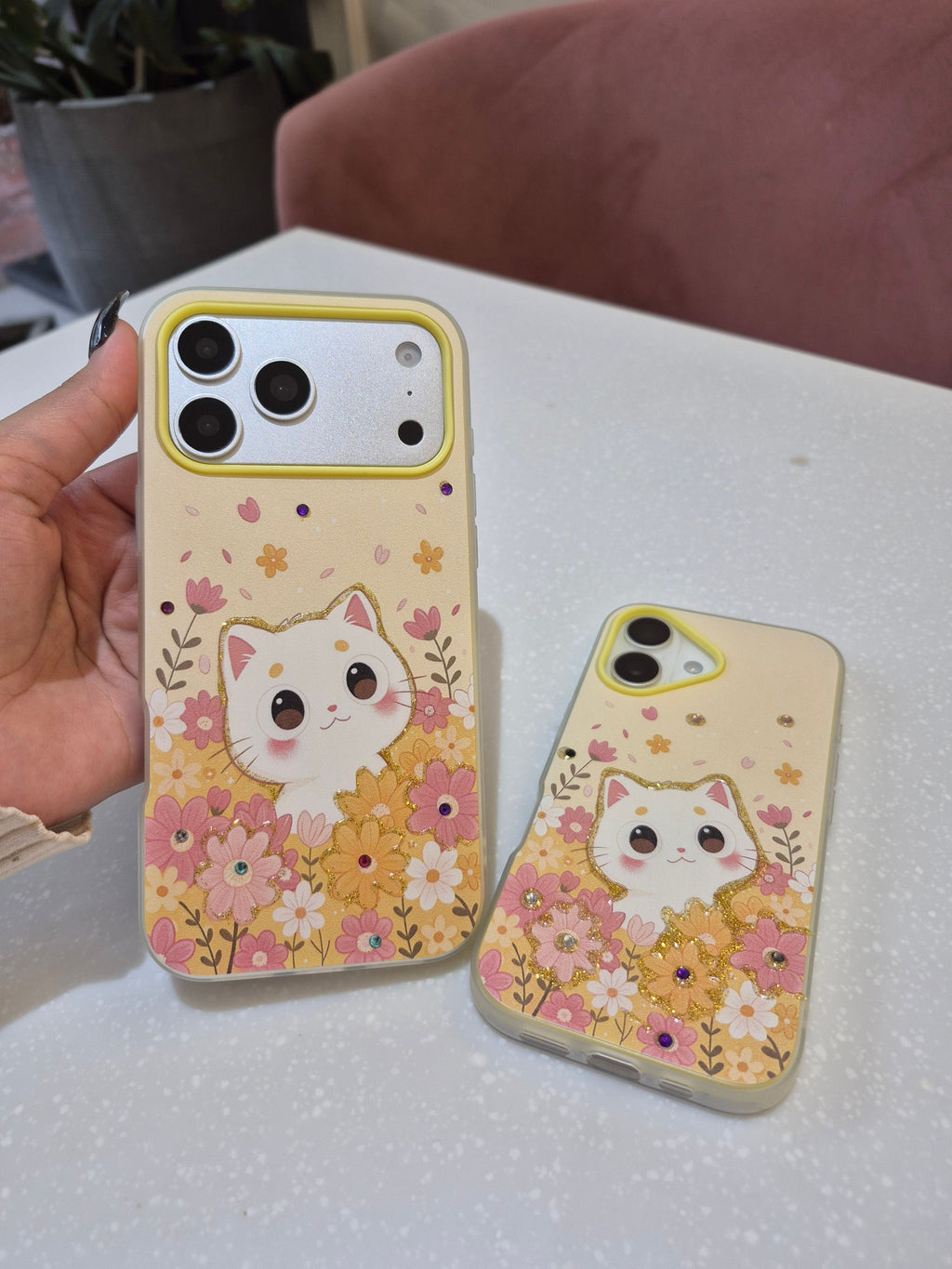 Floral Kitty iPhone Case