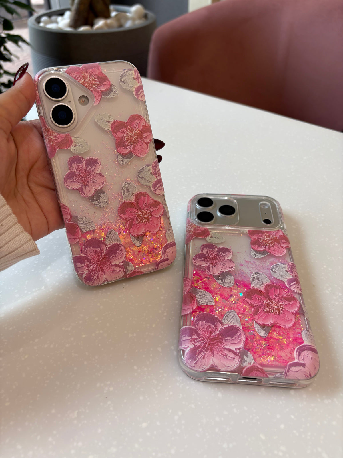 Sparkling Floral Garden QuickSand Case