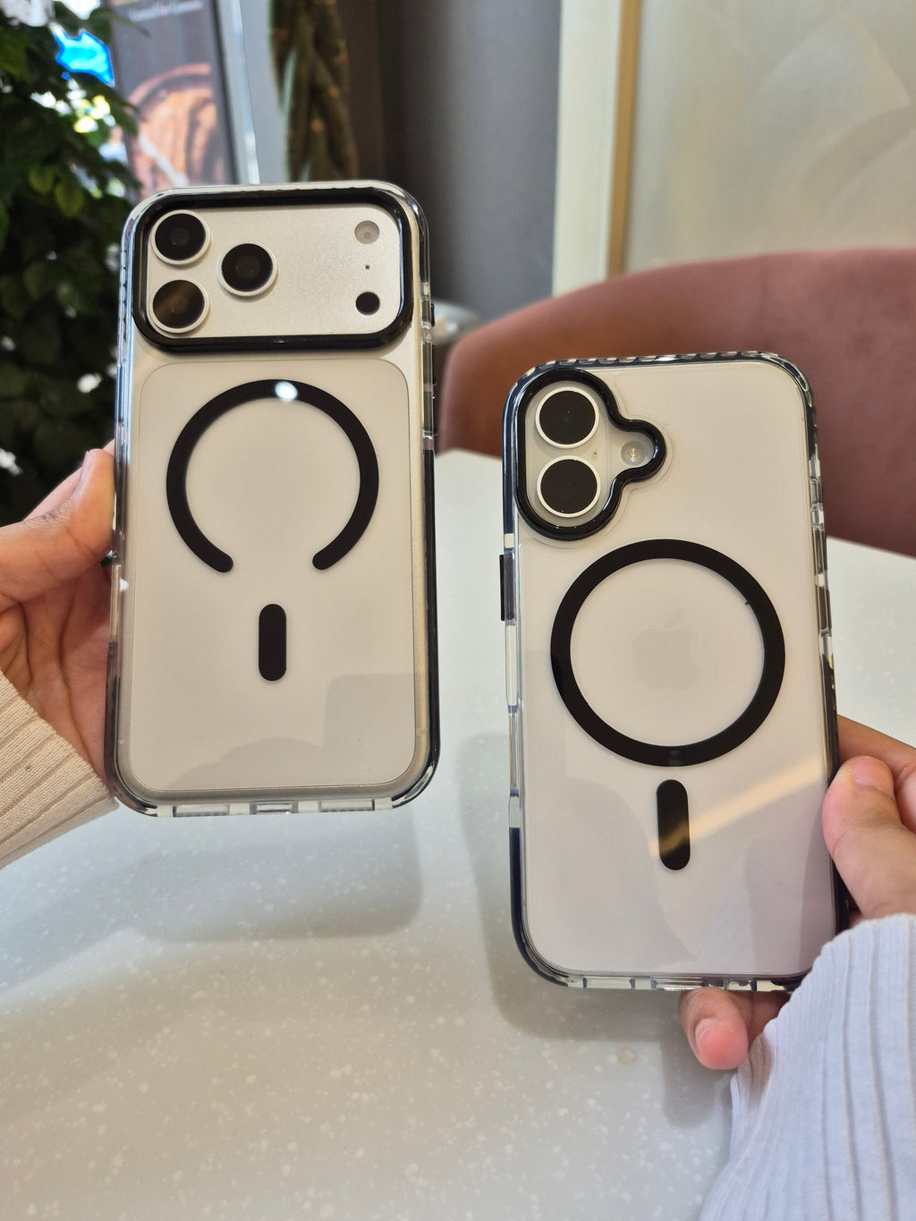 Clear Air Bubble Edges MagSafe Case