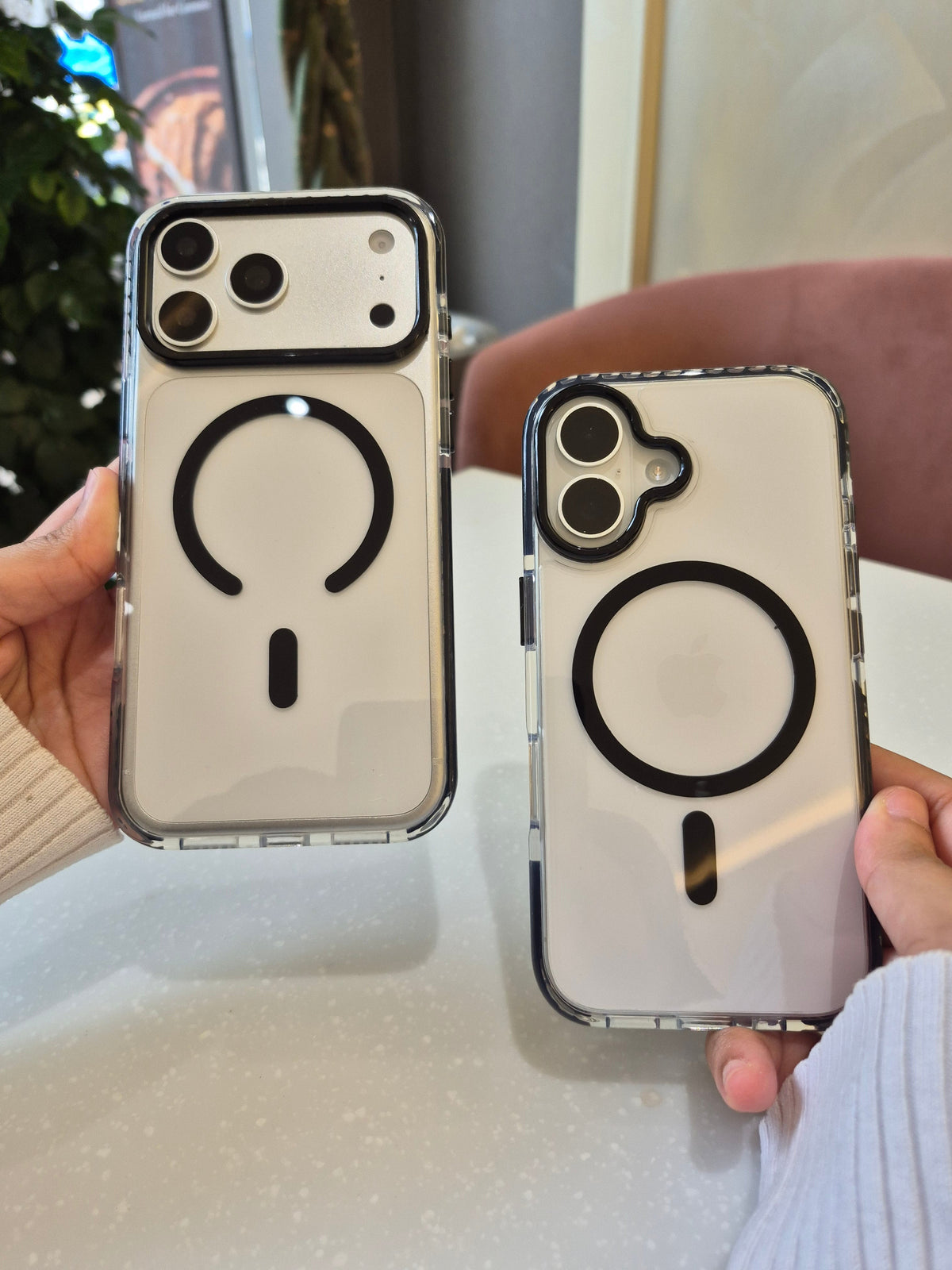 Clear Air Bubble Edges MagSafe Case