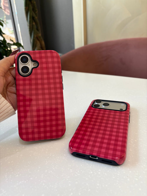 Berry Gingham Case