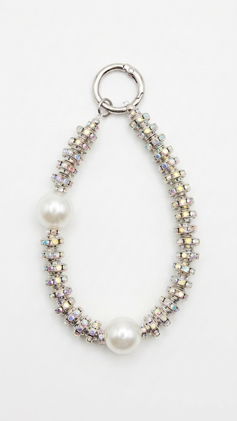 Aurora Pearl Crystal Phone Charm
