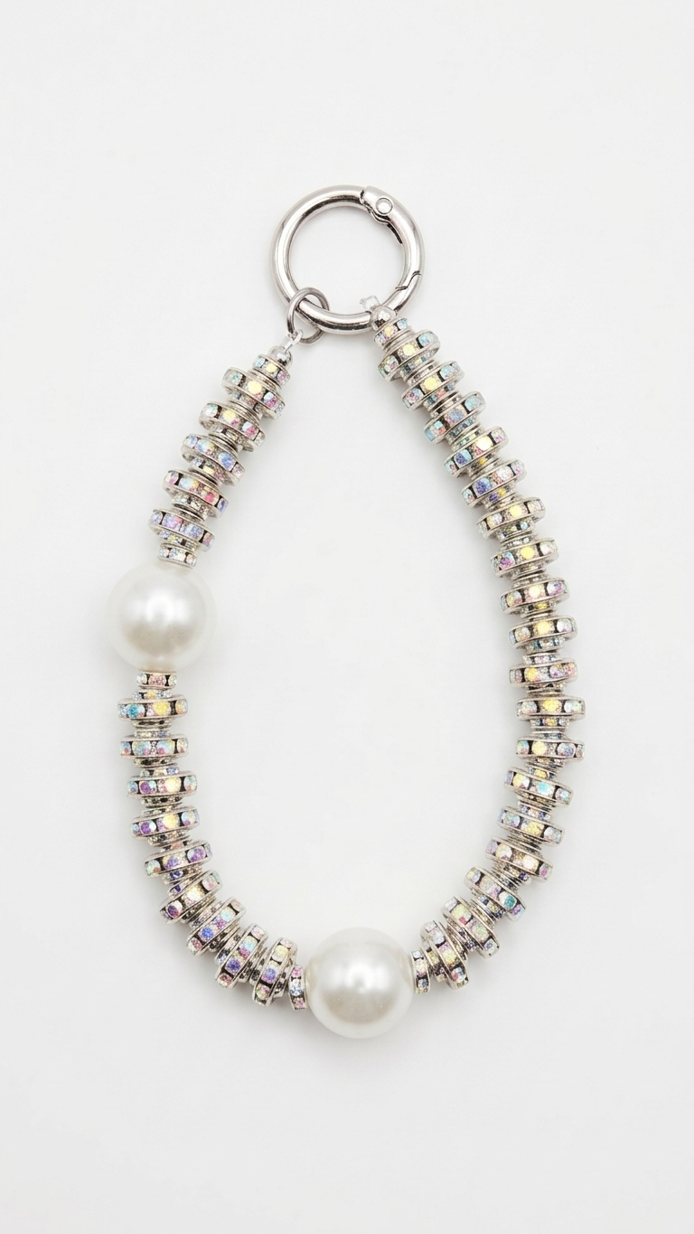 Aurora Pearl Crystal Phone Charm