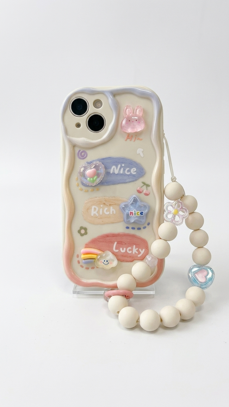 Cute Bunny with Charm Phone Case