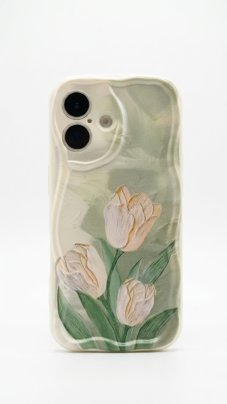 Flower Tulip Shockproof iPhone Case – Stylish Floral Protection