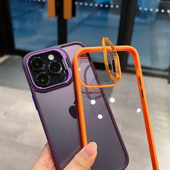 With Lens Film Protect Holder Clear Phone Case (for Men & Women)