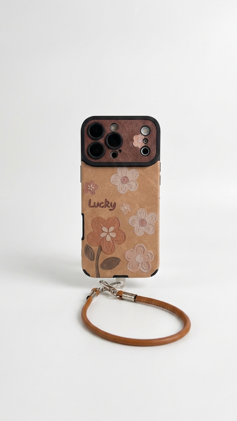 Lucky Floral PU Leather Case