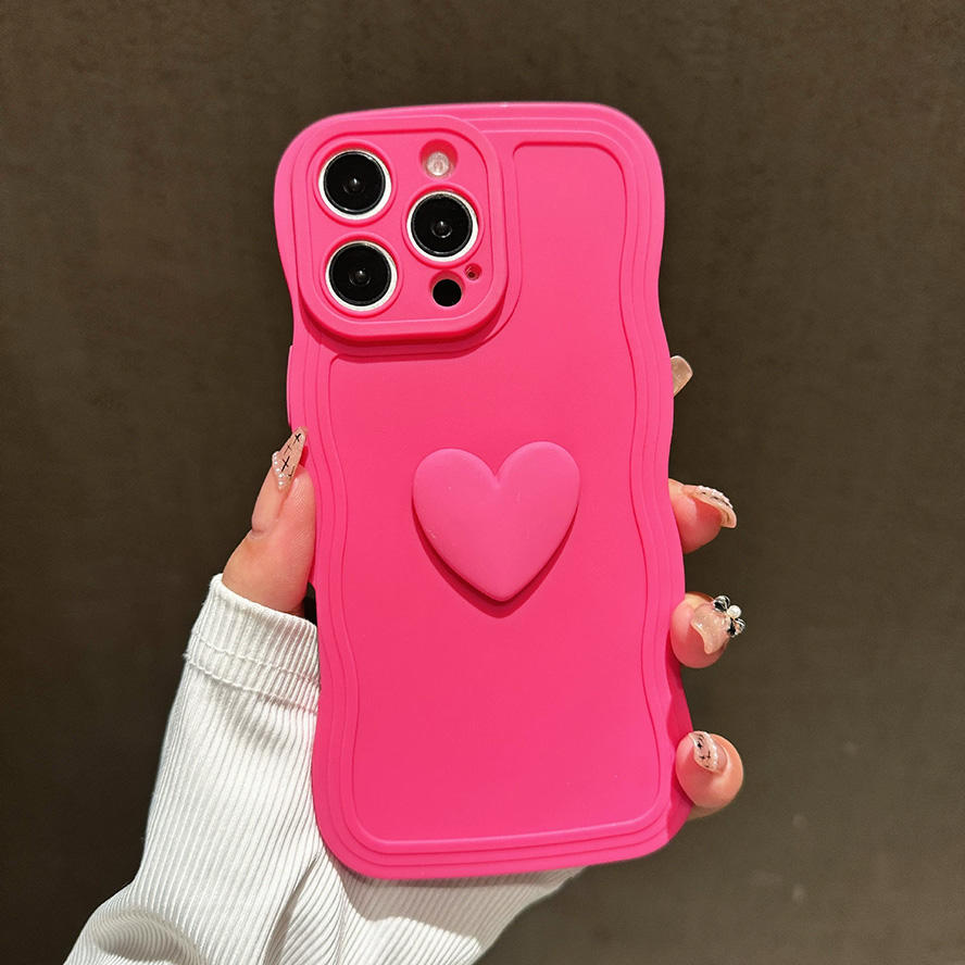 Neon Pink Heart iPhone Case