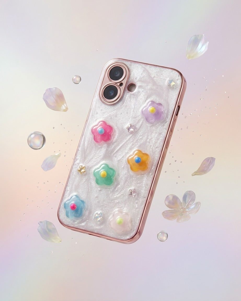 Resin Style Flower Case for iPhone