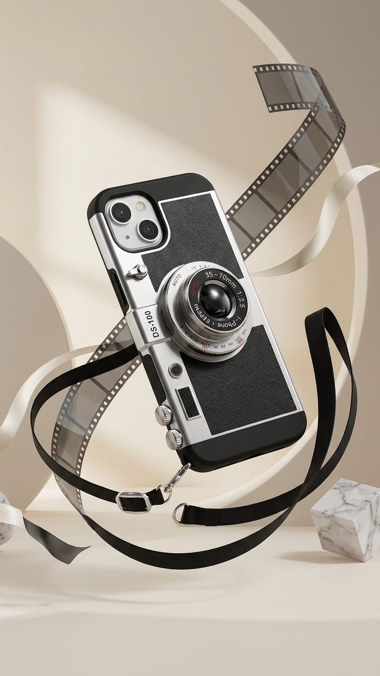 Retro Camera Phone Mobile Case  (for Men & Women)