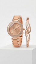 All-Rosegold Luxury Statement Set (Watch and Bracelet Set)