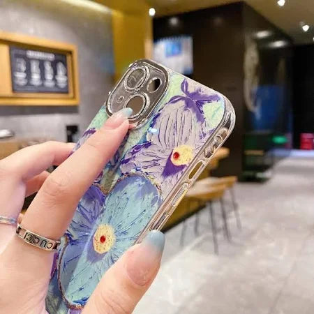 Cute Oil Painting Flower iPhone Mobile Case