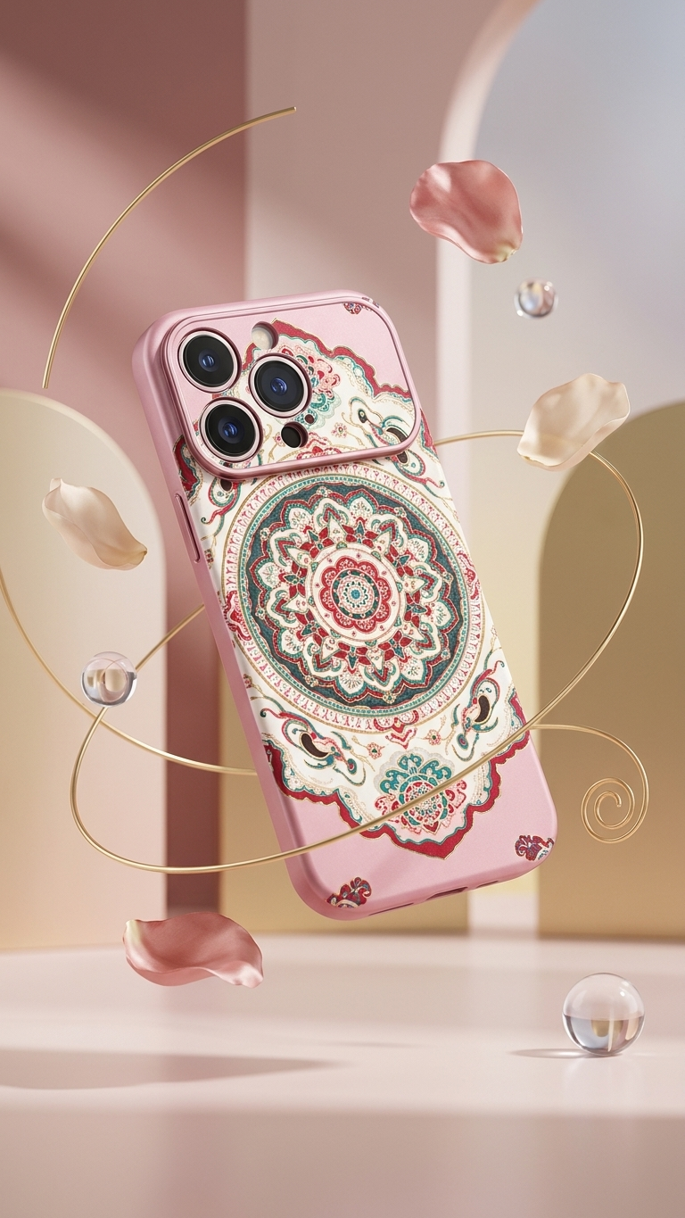 Pink Mandala Art iPhone Case